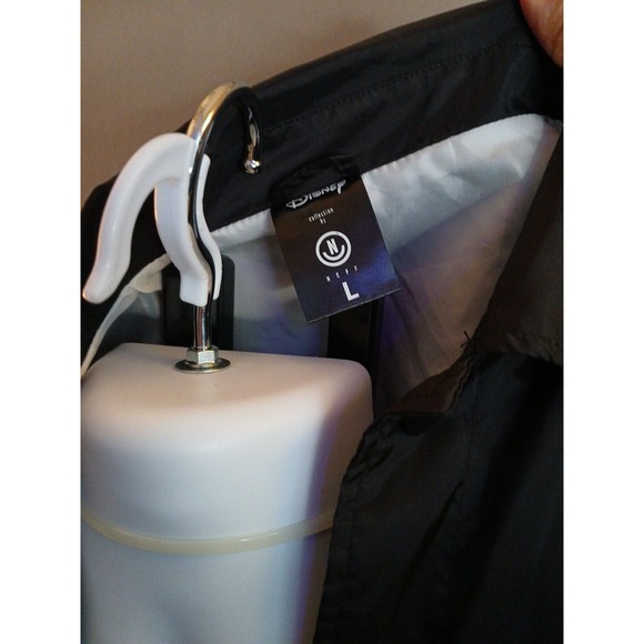 Disney x Neff Black Light Weight Windbreaker Jacket Large Adult Snap Button - Picture 3 of 4